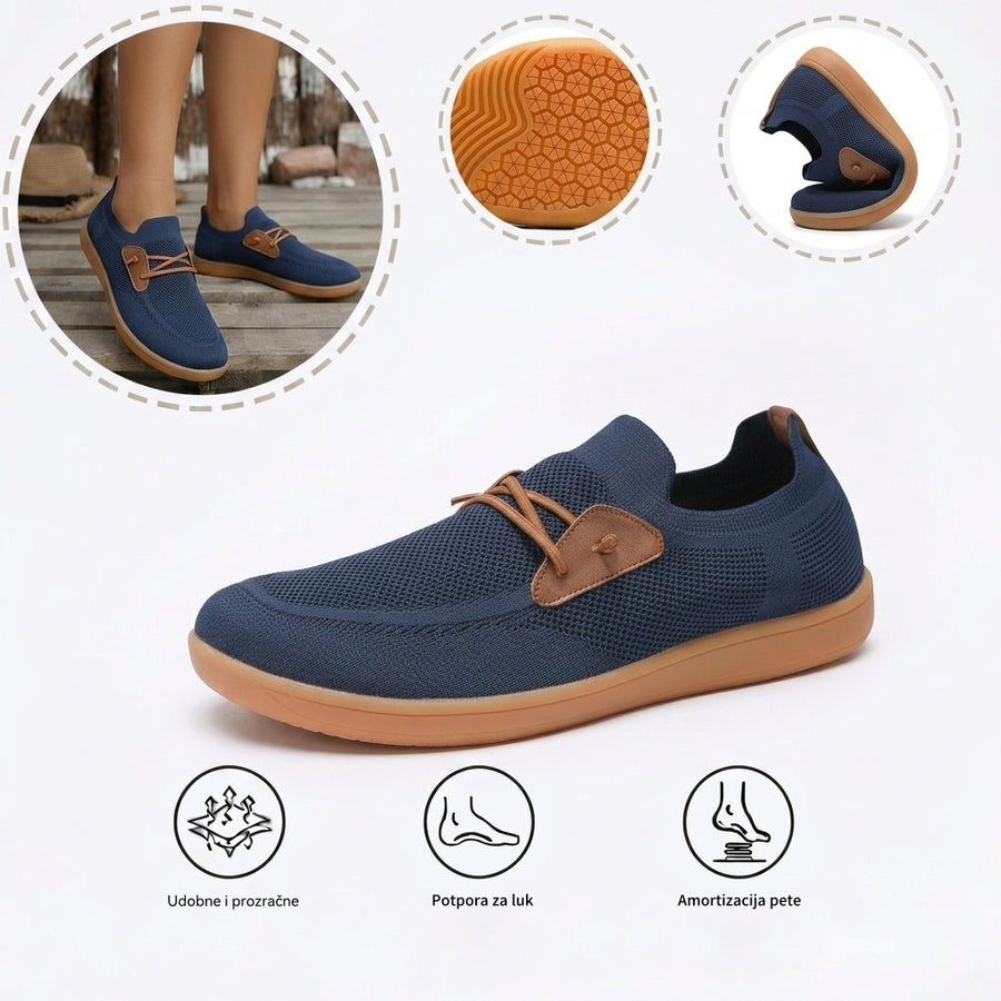 Mrežasti ortopedski tenisici – s potporom svoda stopala za ublažavanje boli; mekani, amortizirajući.