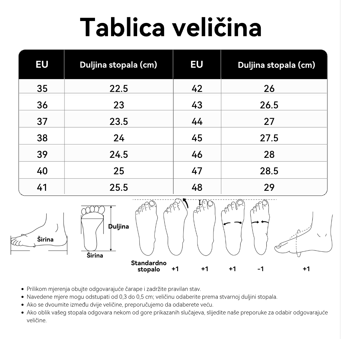 Udobne, neklizajuće ortopedske cipele – mekane i udobne, s izvrsnom potporom – za ublažavanje bolova u stopalima.